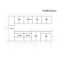 thumbnail image 4 of Kitchen Elegant Collection Natural Teak & White Gloss Color Base Size 11Ft Wide, 4 of 5