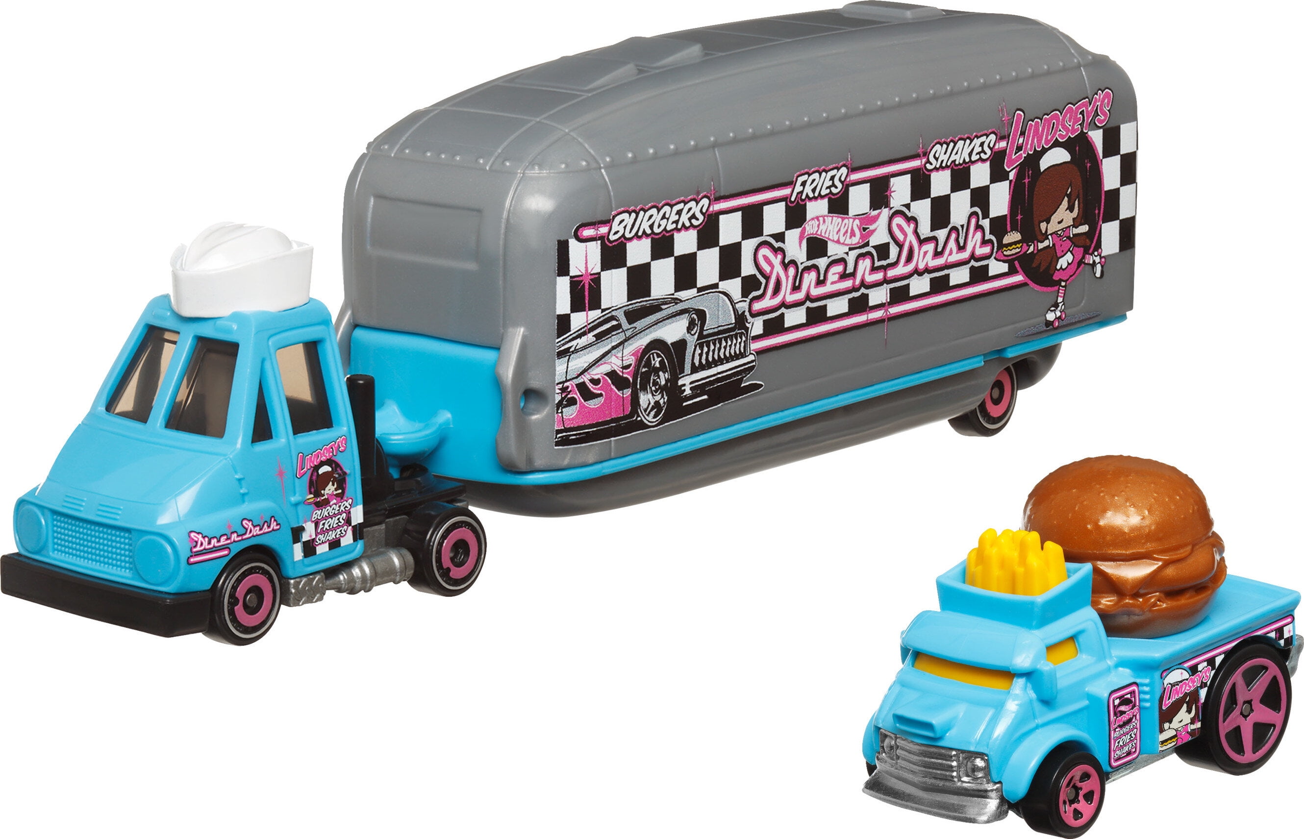 Hot Wheels Super Rigs Transporter Truck con Toy Car Dominican