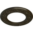 thumbnail image 3 of Ekena Millwork 13 3/8"OD x 7 1/2"ID x 3/4"P Blackthorn Ceiling Medallion (Fits Canopies up to 7 1/2"), Hand-Painted Stone Hearth Crackle, 3 of 6