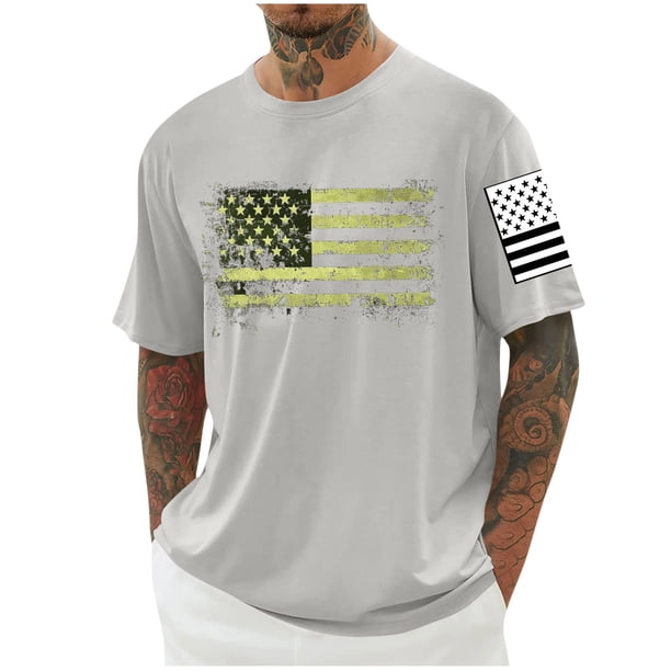 Tops para hombre, blusas y camisas de cuello redondo y manga corta para hombre, blusas casuales de cuello redondo con estampado de moda para hombre, blusas de cuello redondo y manga corta, camisas par