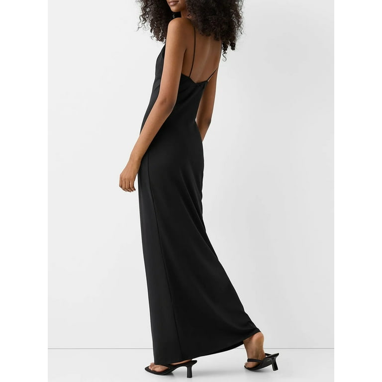 Solid Color Spaghetti Straps Sleeveless Evening Dress Solid Color Spaghetti Straps Sleeveless Evening Dress