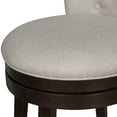 thumbnail image 2 of Hillsdale Furniture Edenwood Upholstered Wood Counter Height Swivel Stool, Cream, 2 of 8