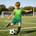 thumbnail image 6 of Nilvkv Boys Sweatsuit, Boys Summer Outfits, Fast Dry Breathable Short Sleeve Jersey and Pocketed Shorts Set Training Green 8-10 Years, 6 of 8