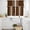 SaddleBrown Beige, variant on Aqua Beige Striped Kitchen Curtains Sets for Windows 24 Inch Length, Modern Farmhouse Retro Lines Rod Pocket Window Treatments Tier Curtains and Valances Set for Bedroom/Bathroom