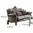 thumbnail image 4 of Transitional Velvet Upholstered Wooden Sofa with Five Pillows, Gray, 4 of 4