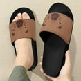 thumbnail image 3 of Psesaysky Brown Slide Sandals for Men Boys Anti-Slip Wear-Resistant Cartoon Beach Sandals House Shower Shoes Size 5-14, 3 of 4