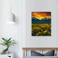 thumbnail image 3 of JEUXUS  Mountain Sunset Canvas Wall Art Grand Teton National Park Landscape Painting Pictures Sunflower Field Prints Artwork for Home Office Wall Decor Framed, 3 of 4