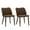 Darkbrown, variant on AFO Mid Century Modern Dining Chairs Set of 6, Upholstered Parson Fabric Side Chairs with Rubberwood Legs, Beige
