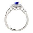 thumbnail image 3 of Aonejewelry 1.40 Ct. Halo Tanzanite and Diamond Engagement Ring In 14k White Gold, 3 of 4
