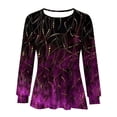 thumbnail image 4 of Aloohaidyvio Long Sleeve Tops Women's Casual Long-sleeved Loose Round Neck Non-positioned Printed Top, 4 of 4