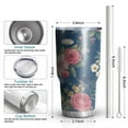 thumbnail image 6 of 30oz Pioneer Flower Tumblers Stainless Steel Tumbler with Lid and Straw,Vacuum Insulated Double Wall Travel Tumbler Cups Mug with Cleaning Brush for Coffee,Tea, 6 of 7