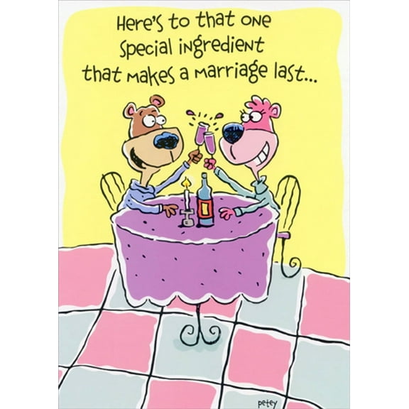 Designer Greetings Special Ingredient Funny / Humorous Wedding Anniversary Congratulations Card