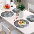 thumbnail image 6 of Ryvnso Retro Home Kitchen on Wood Round Plate Mats Dining Table Placemat Set of 6 for Holiday Decoration, 6 of 7