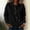 Black, variant on WIZUTIZ Women's Solid Color Button Front Lapel Collar Long Sleeve Sweatshirt Casual Sporty Pullover Top for Winter