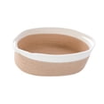 thumbnail image 4 of Cesta tejida con asas, cesta de almacenamiento de cuerda de algodón, cesta organizadora tejida a mano para Beige, 4 of 9