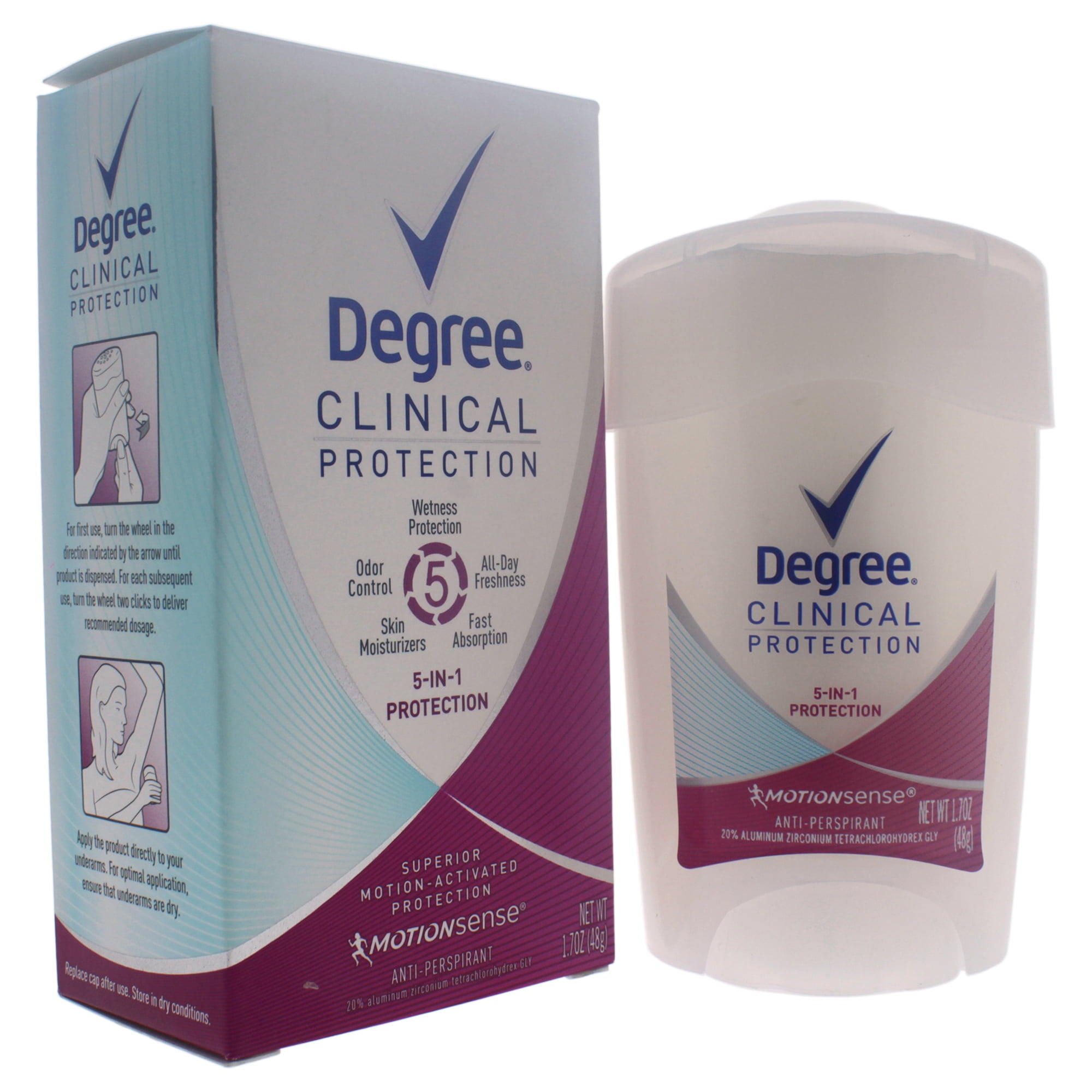 Clinical Protection 5in1 AntiPerspirant by Degree for Women 1.7 oz