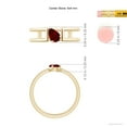 thumbnail image 4 of ANGARA Natural Tilted Pear Ruby Solitaire Parallel Split Shank Ring in 14K Yellow Gold for Women (Size-6x4mm) | July Birthstone, Birthday, Anniversary, Jewelry Gift for Women | Natural Ruby Ring, 4 of 9