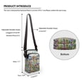 thumbnail image 5 of HELLHERO Shoulder Bags for Adult Casual Use Insect Floral Art Crossbody Bag 2 Zippers, 5 of 6