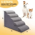 thumbnail image 4 of Dog Stairs For Bed And Couch  Non-slip 5-step Pet 24" High Sofa Foam Ramp - Small Pets Dogs Cats With Joint, 4 of 8