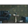 thumbnail image 2 of Blue Orange Bold Paisley Design Metallic Damask Wallpaper R8438, 2 of 5