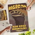 thumbnail image 5 of Lantern Press 1000 Piece Jigsaw Puzzle, Blue Ridge Mountains, Virginia, Bigfoot Footprint, 5 of 5
