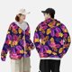 thumbnail image 4 of Balery Purple Flower Sudadera ligera de manga larga con capucha y protección solar UPF 50+ para hombre y mujer, ideal para pesca y running-3X-Large, 4 of 7
