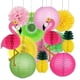 thumbnail image 1 of Hawaiian Beach Theme Tropical Luau Party Decoration Pineapple Flamingo Honeycomb Ball Paper Fan Flower Set, 1 of 5