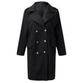 thumbnail image 6 of LYXSSBYX Plus Size Jackets for Women Clearance Womens Ladies Solid Lapel Cardigan Long Sleeve Coat Buttons Outerwear, 6 of 7