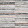 thumbnail image 2 of Benjara Kimya 8 x 10 Area Rug, Stripe Design, Polyester, Cotton Backing, Gray Blue, 2 of 5