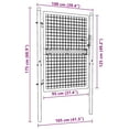 thumbnail image 2 of vidaXL Mesh Garden Gate Galvanized Steel Privacy Border Enclosure 68.9"/78.7", 2 of 6