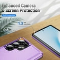 thumbnail image 5 of Compatible with Samsung Galaxy S25 Ultra 5G Phone Case Glass Screen Protector Hybrid Rugged Shockproof Hard Protective Drop Proof Full Body Heavy Duty Mobile Cell Cover for S25Ultra 6.9 2025 Purple, 5 of 9