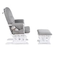 thumbnail image 6 of Newboti Furniture Mason Glider and Ottoman White Wood and Oyster Fabric 12126, 6 of 6