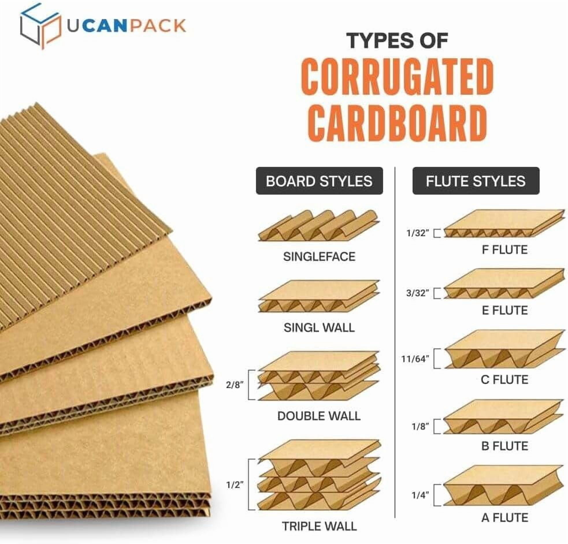 Ucanpack Shipping Boxes 5x5x5", Packaging Boxes For Small Business, Made In USA- 25 Pcs Carton, Cardboard Shipping Box For Packaging Moving, 1/8 Thick Custom Shipping Boxes Orange