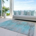 thumbnail image 6 of Addison Rugs Chantille Indoor/Outdoor Transitional Lines Teal Washable Rectangle Rug, 9' x 12', 6 of 6