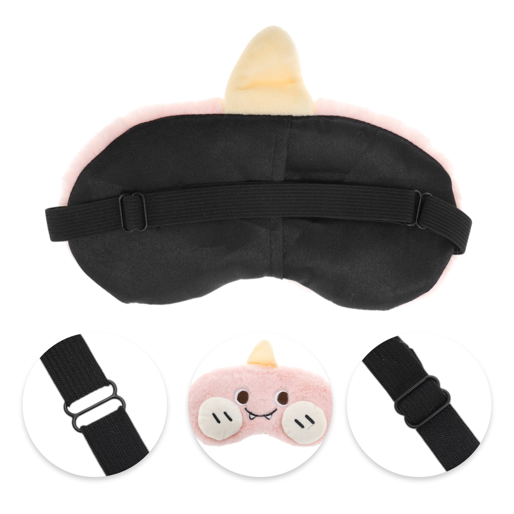 Unique Bargains Portable Adjustable Eye Mask for Travel and Sleeping Comfort Pink