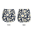 thumbnail image 5 of Picia Daisy Floral Pattern Women's 2 in 1 Athletic Running Shorts High Waisted Workout Casual Gym Sweat Shorts with Comfy Liner Zipper Pockets-Large, 5 of 9