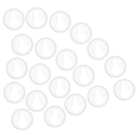

50 Pcs Plastic Hanger Mirror Brackets Keyhole Hangers for Picture Frame Plate Shelf Tool Stand