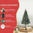 thumbnail image 6 of 5FT Snow Flocked Artificial Christmas Tree with Foldable Metal Stand for Home Party Indoor Holiday Decoration, Easy to Assemble, 6 of 7