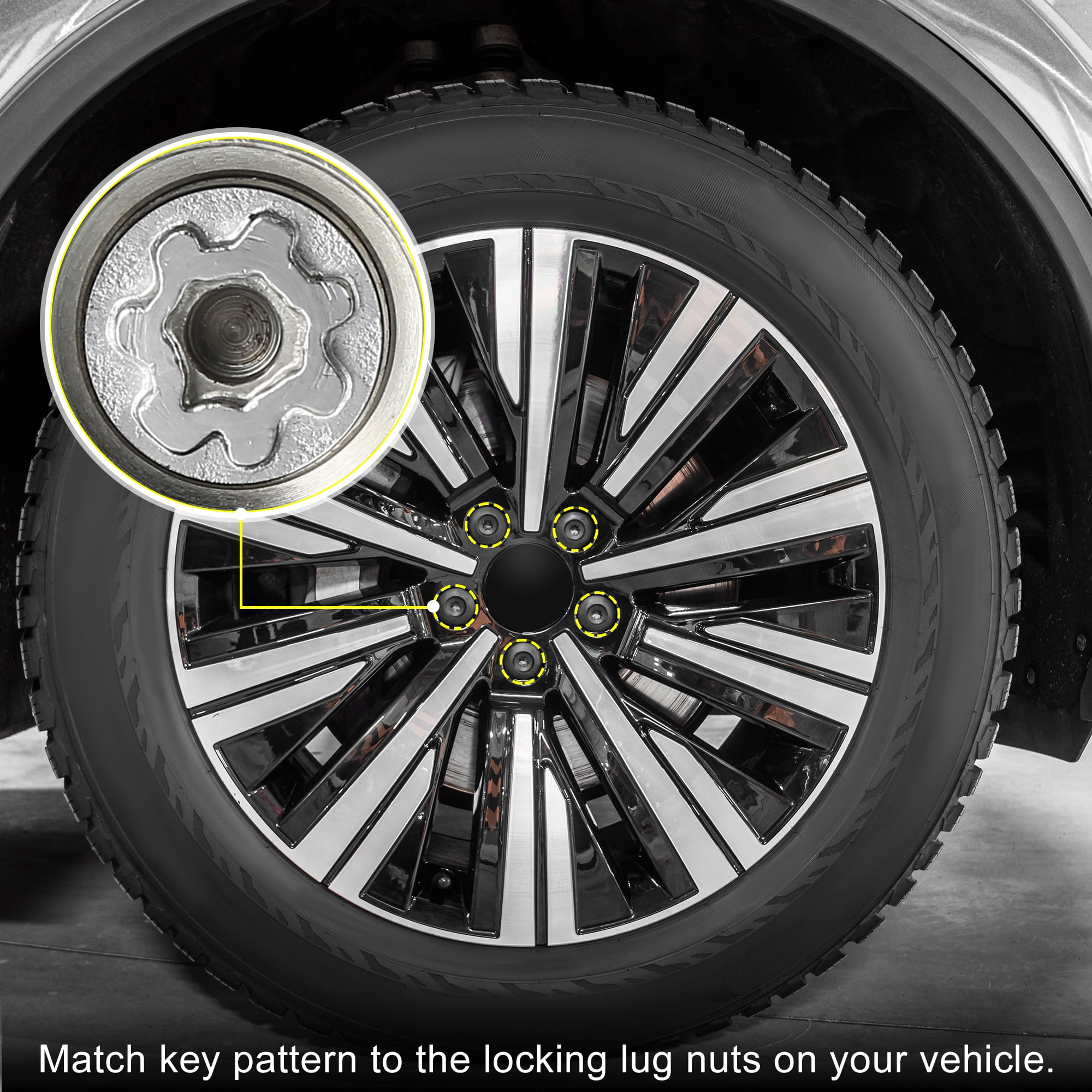 Unique Bargains Wheel Lock Lug Nut Anti Theft Screw Removal Socket Key for Volkswagen