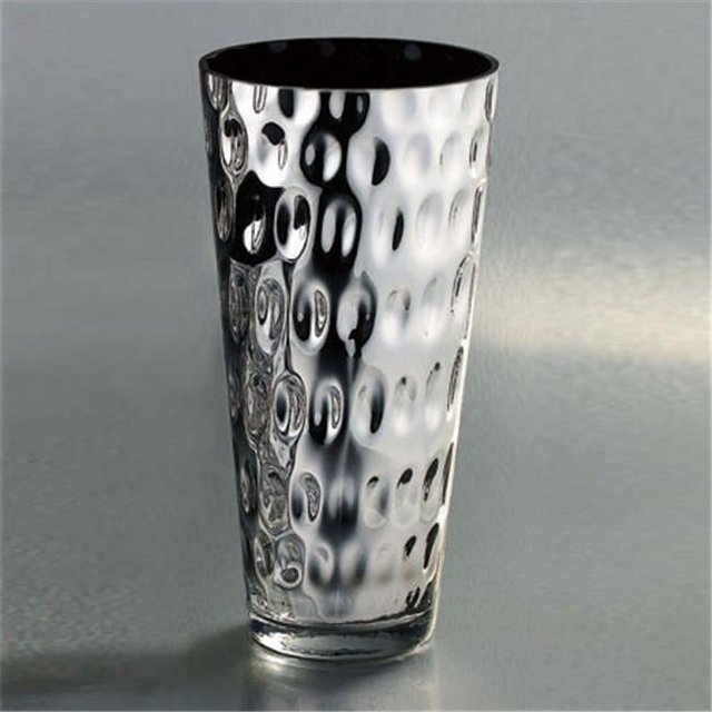 Vase en Verre 14 x 6,5 Po, Argent