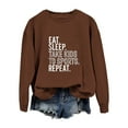 thumbnail image 1 of WEAIXIMIUNG Sweat à Capuche Zippé pour Femmes, Couleur Unie, Imprimé Lettre, Col Rond, Manches Longues, 1 of 3