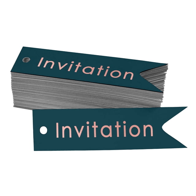 Inkdotpot Rose Gold Foil Paper Hang Tags Invitation Party Favor Tags 50 Pieces