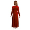 thumbnail image 2 of YiZYiF Filles Costume de Princesse Médiévale Renaissance Rétro Robe de Princesse Thème d'Halloween Fête Robes de Bal Rouge 12, 2 of 5