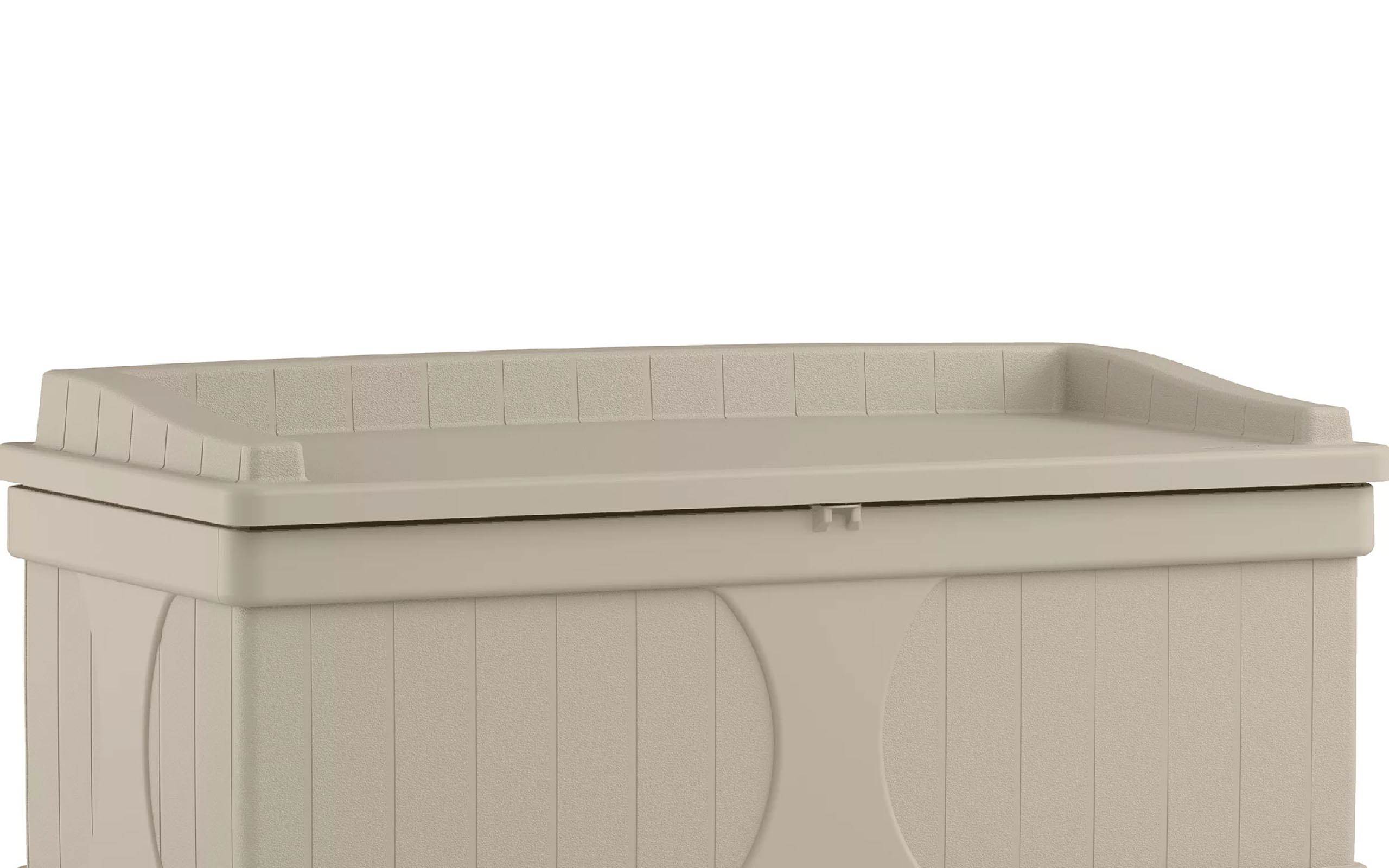 Suncast DB9500 99 Gallon Resin Outdoor Patio Storage Deck Box with Seat, Taupe - image 2 of 4
