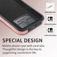 thumbnail image 5 of TECH CIRCLE Case for iPhone 13 Pro, [Built-in 2 Micro-SIM Card Slots] Slim Soft Shockproof Protective Cover with Ring Holder Stand + Card Holder Pocket + Eject Pin Holder - Pink, 5 of 8