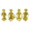 thumbnail image 2 of Dhokra Art Tribal Musicians, 12 cm - Brass Showpiece with Intricate Craft, Gold Finish, 2 of 5