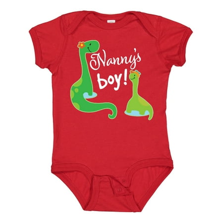 

Inktastic Nannys Boy Grandson Dinosaur Boys Baby Bodysuit