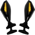 thumbnail image 1 of 2Pcs Motorcycle Rearview Mirror Compatible with 1995-2009 YZF 600 Clear Motorbike Side Rearview Mirror with LED Amber Light Safe Back Side Mirror for Motorcycle, 1 of 10