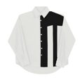 thumbnail image 4 of Afdoent Shirts For Men 2025 Spring Autumn New Trend Fashion Personality Color Block Asymmetrical Shirt Classic, 4 of 4