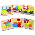 thumbnail image 2 of Rompecabezas de madera para niños pequeños Regalos Juguetes para 1 2 3 años Niños Niñas, 6 Yetonamr Yetonamr, 2 of 2